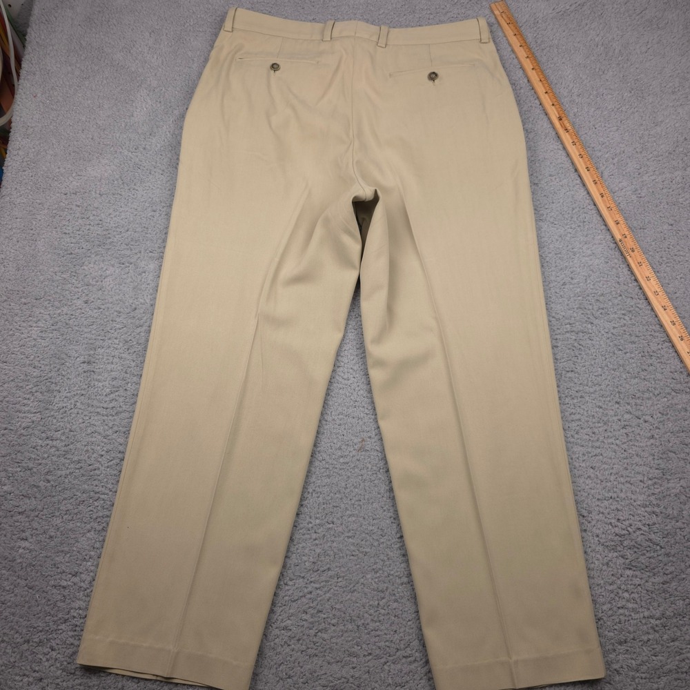 Tommy Bahama Mens 35x30 Silk Blend Pleated‎ Dress Pants Khaki Business Casual